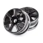 Hpi Racing HB EDGE WHEEL (BLACK CHROME/2PCS) 67768