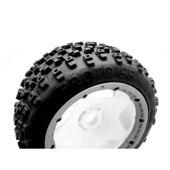 Hpi Racing PROTO TIRE (WHITE/BAJA 5B/REAR/2PCS) 67969