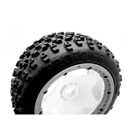 Hpi Racing PROTO TIRE (WHITE/BAJA 5B/REAR/2PCS) 67969