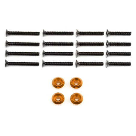 Hpi Racing WHEEL WASHER (ORANGE/4pcs) 86986