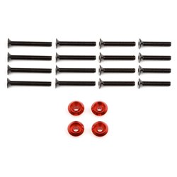 Hpi Racing  WHEEL WASHER (RED/4pcs) 86988