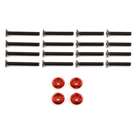 Hpi Racing  WHEEL WASHER (RED/4pcs) 86988