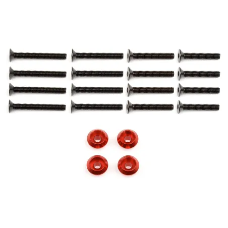 Hpi Racing WHEEL WASHER (RED/4pcs) 86988