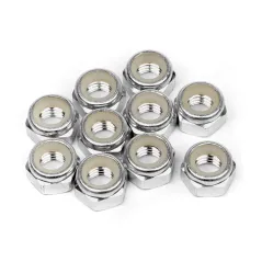 Hpi Racing ALUMINUM LOCK NUT M5 (SILVER/10pcs) 95862