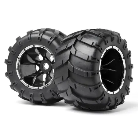 Maverick Mounted Wheels and Tyres 2 Pcs (Blackout MT) MV24107