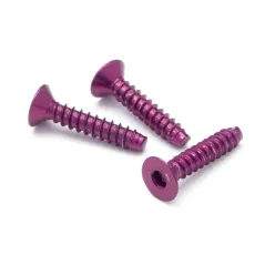 Hpi Racing ALUMINIUM TP FLAT HEAD SCREW 3 X 15MM (HEX SOCKET/PURPLE/5PC) Z079