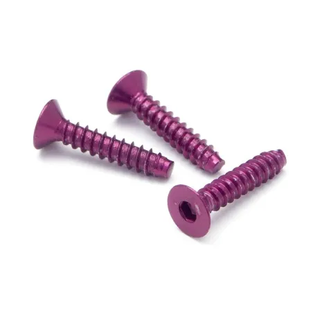 Hpi Racing ALUMINIUM TP FLAT HEAD SCREW 3 X 15MM (HEX SOCKET/PURPLE/5PC) Z079
