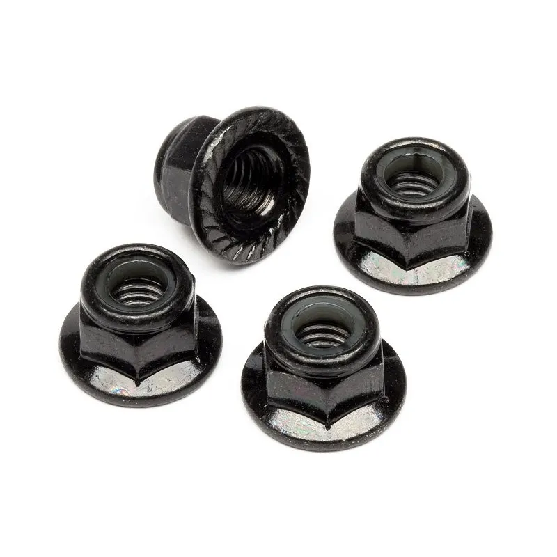 Hpi Racing FLANGED LOCK NUT M5 (BLACK/4PCS) Z682