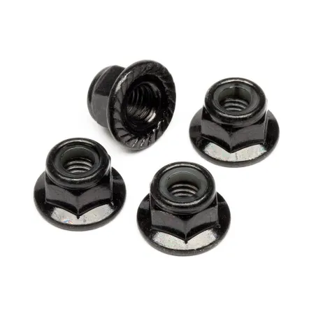 Hpi Racing FLANGED LOCK NUT M5 (BLACK/4PCS) Z682