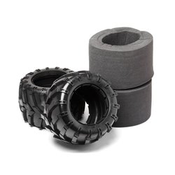 Maverick Tyres w/Inserts 2 Pcs (Blackout MT) MV24106