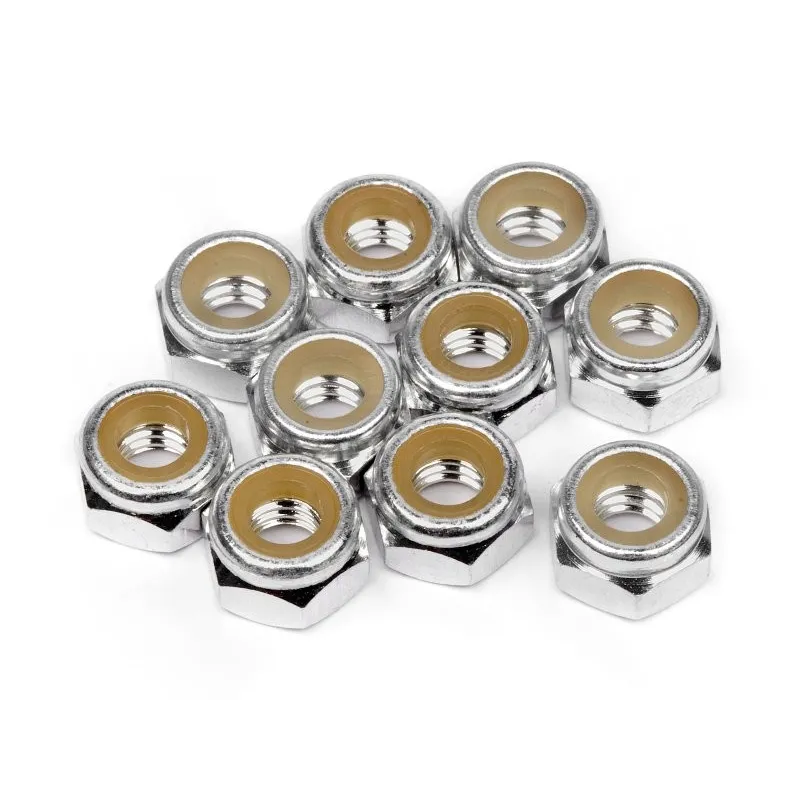 Hpi Racing ALUMINUM LOCK NUT M4 (SILVER/10pcs) Z866