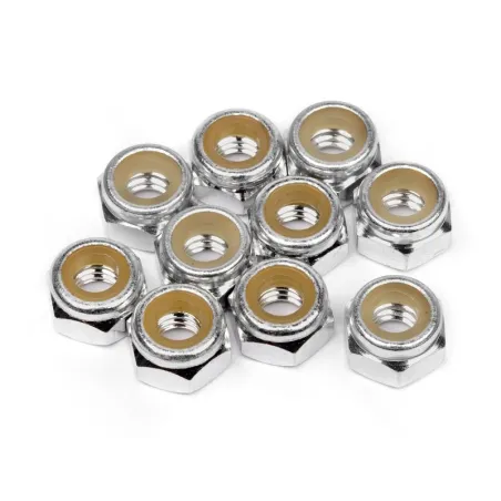 Hpi Racing ALUMINUM LOCK NUT M4 (SILVER/10pcs) Z866