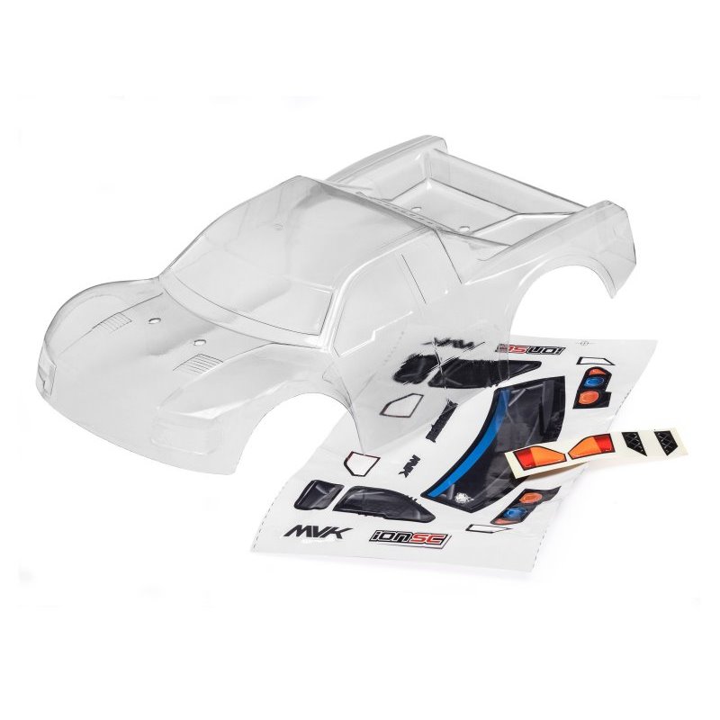 Maverick CLEAR SHORT COURSE BODY WITH DECALS (ION SC) MV28073