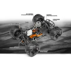 Hpi Racing BULLET MT 3.0 1/10 4WD NITRO MONSTER TRUCK 110661