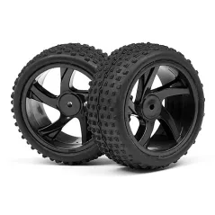 Maverick 1/18 BUGGY WHEEL &amp TYRE ASSEMBLY (ION XB) MV28052
