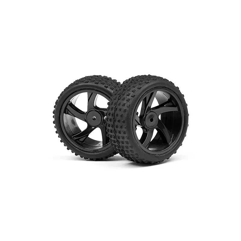Maverick 1/18 BUGGY WHEEL &amp TYRE ASSEMBLY (ION XB) MV28052
