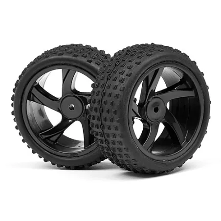 Maverick 1/18 BUGGY WHEEL &amp TYRE ASSEMBLY (ION XB) MV28052