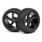Maverick 1/18 BUGGY WHEEL &amp TYRE ASSEMBLY (ION XB) MV28052