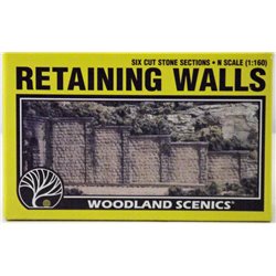 Woodland Scenics C1159 Retaining Walls Cut Stone (Pack of 6) N Gauge