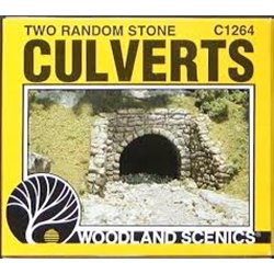Woodland Scenics C1264 Culvert (Sewer/Drain) Portals - Random Stone - Pack Of 2