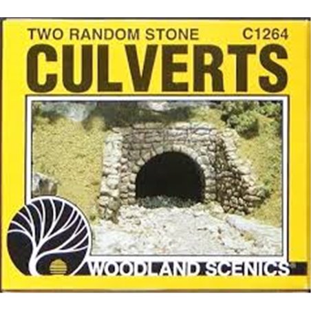 Woodland Scenics C1264 Culvert (Sewer/Drain) Portals - Random Stone - Pack Of 2