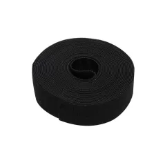 Fixman 684180 Hook & Loop Self Wrap Black 25mm x 5m