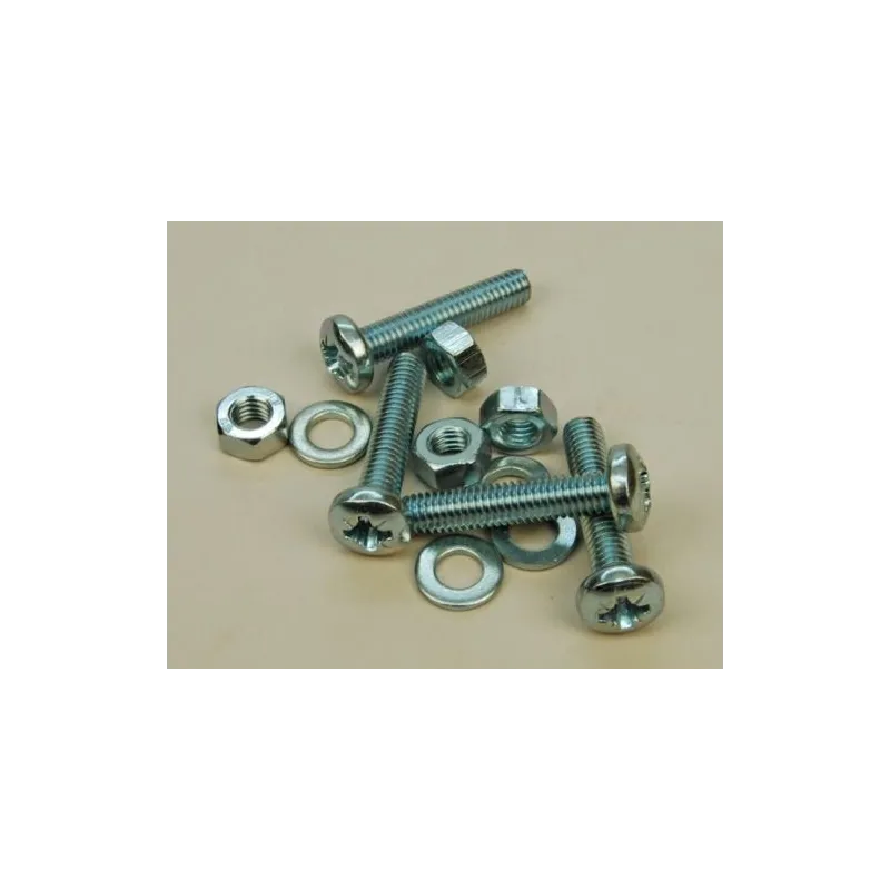 Slec Nut/Bolt/Washer - 6x30mm (Pk6)