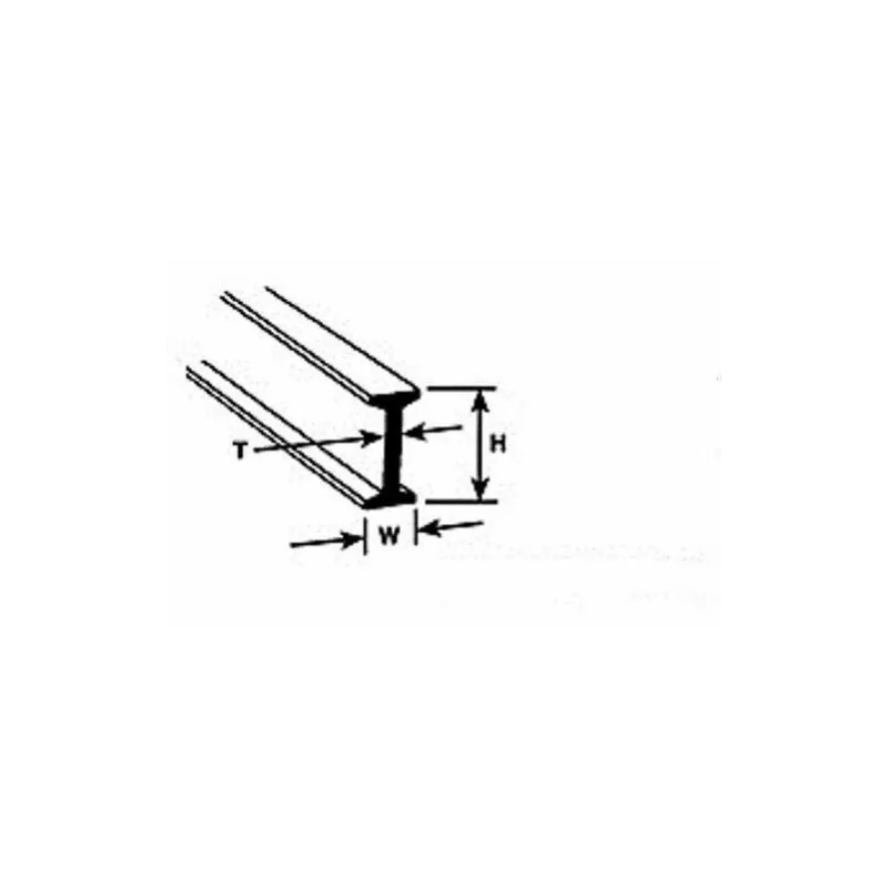 Plastruct BFS10 I Beam 4.0 x 7.9 x 600mm