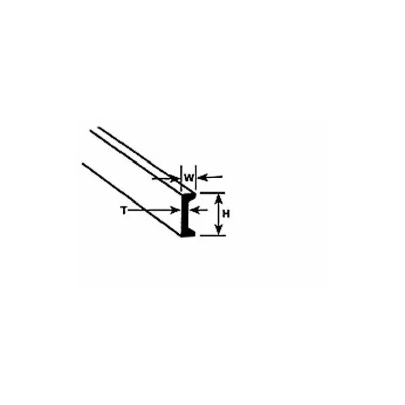 Plastruct CFS4 Channel 1.3 x 3.2 x 375mm