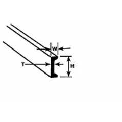 Plastruct CFS6 Channel 1.6 x 4.8 x 375mm