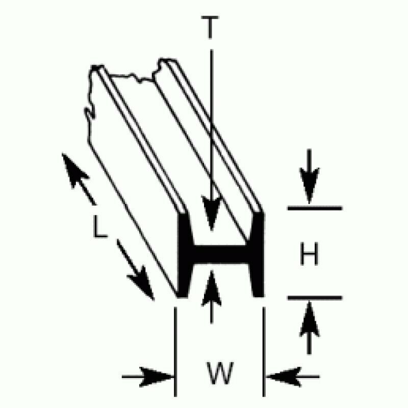 Plastruct HFS8 H-Column 6.5 x 6.5 x 375mm Plastruct HFS8 H-Column 6.5 x 6.5 x 375mm