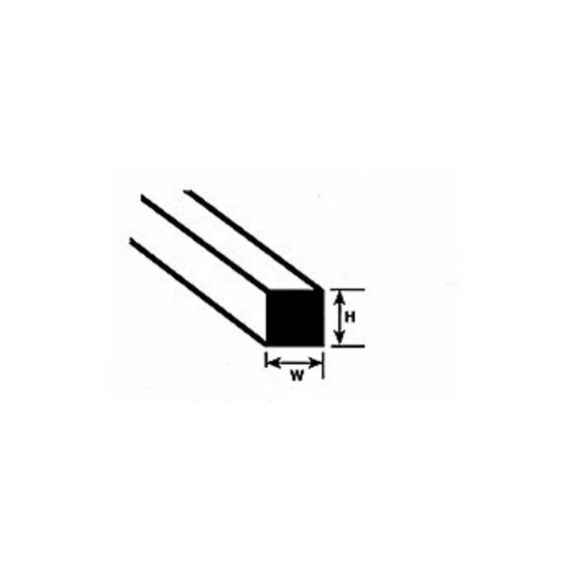 Plastruct MS80 Square Rod 2.0mm x 250mm