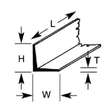 Plastruct AFS1 Angle 1.2 x 1.2 x 250mm