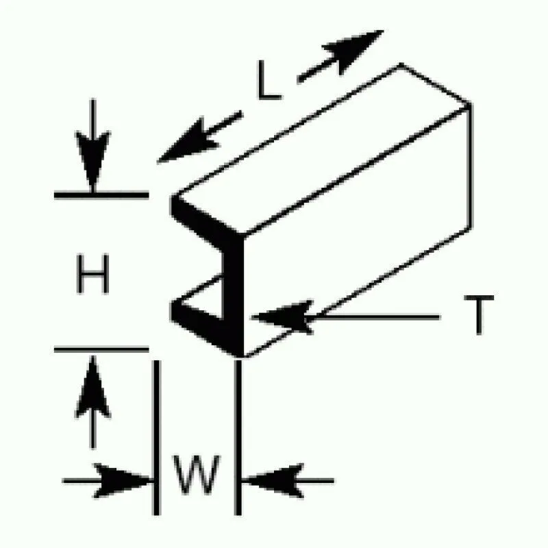 Plastruct UFS6 Deep Channel 3.4 x 4.8 x 375mm Plastruct UFS6 Deep Channel 3.4 x 4.8 x 375mm