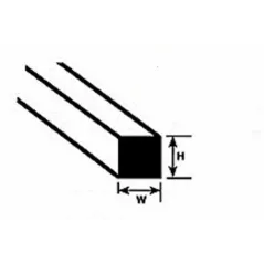 Plastruct MS125 Square Rod 3.2mm x 250mm