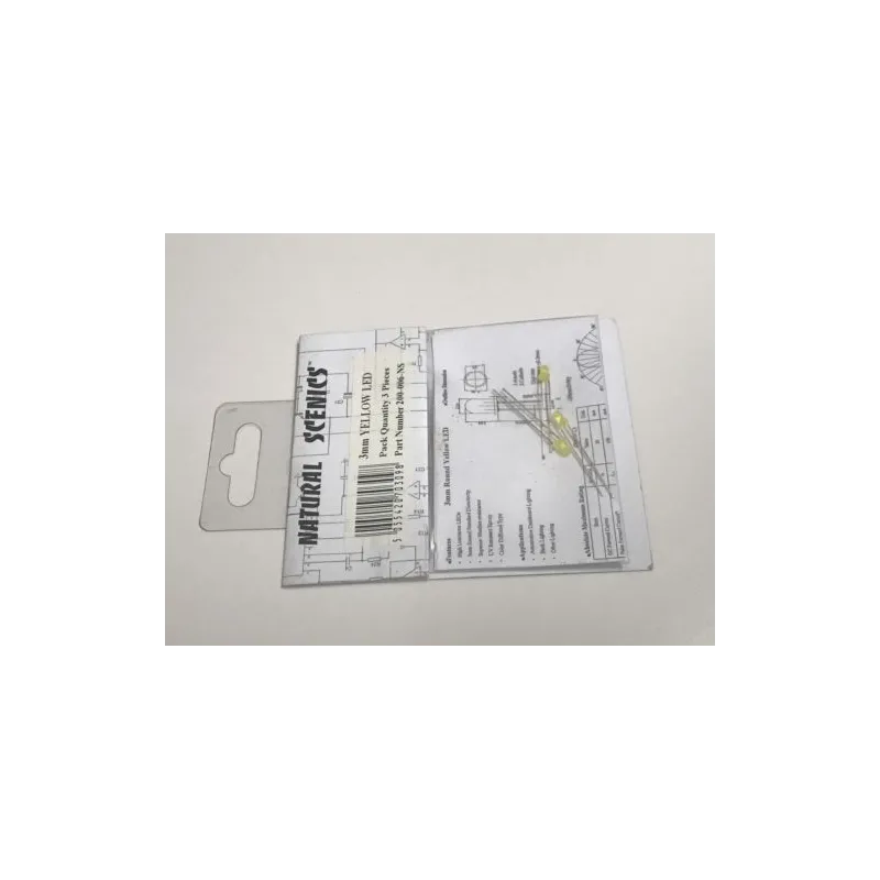 Natual Scenics 3mm yellow leds 3 pack 