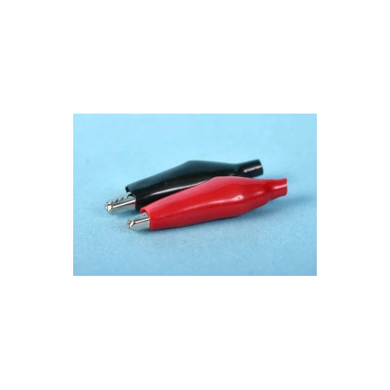 Gaugemaster GM28 Crocodile Clips Red/Black (Pair)