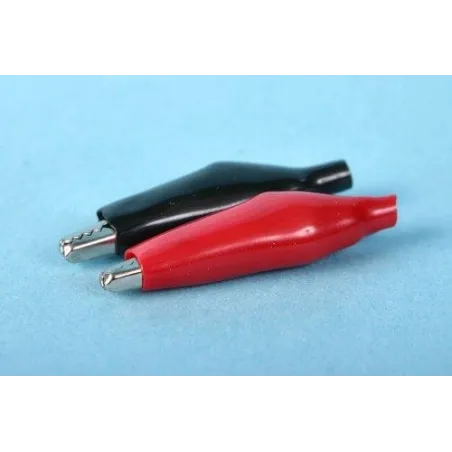Gaugemaster GM28 Crocodile Clips Red/Black (Pair)