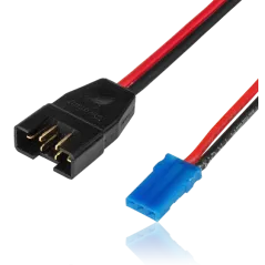 Adapter lead, MPX male / JR female, wire 0.5mm2, Silicon, lenght 10cm