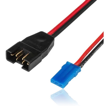 Adapter lead, MPX male / JR female, wire 0.5mm2, Silicon, lenght 10cm