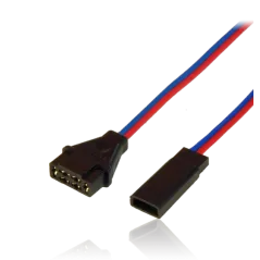 Adapter lead, MPX female / JR male, wire 0.34mm2, Silicon, lenght 10cm