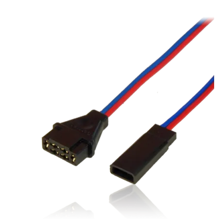 Adapter lead, MPX female / JR male, wire 0.34mm2, Silicon, lenght 10cm