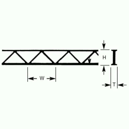 Plastruct OWTS20 Open Web Truss 27.8 x 15.9 x 300mm