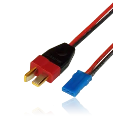 Adapter lead, Deans male / JR female, wire 0.5mm2, Silicon, lenght 10cm