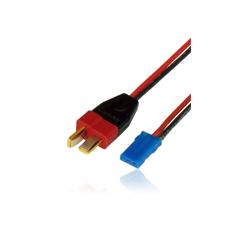 Adapter lead, Deans male / JR female, wire 0.5mm2, Silicon, lenght 10cm