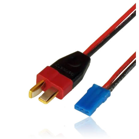 Adapter lead, Deans male / JR female, wire 0.5mm2, Silicon, lenght 10cm