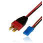 Adapter lead, Deans male / JR female, wire 0.5mm2, Silicon, lenght 10cm