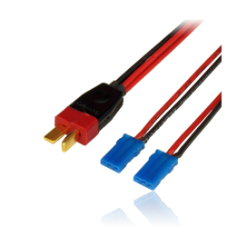 Adapter lead, Deans male / 2xJR female, wire 0.5mm2, Silicon, lenght 10cm