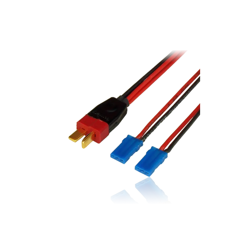 Adapter lead, Deans male / 2xJR female, wire 0.5mm2, Silicon, lenght 10cm