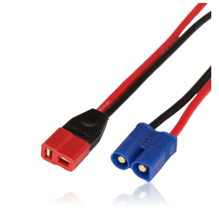 Adapter lead, Deans female / EC3 male, wire 1.5mm2, Silicon, lenght 10cm